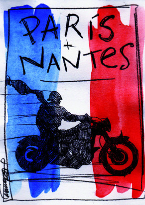 20 de setembre  de 1896.  Primera carrera de motos del món entre París i Nantes.
