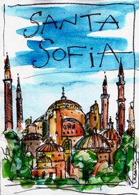 24 de desembre de 563.  Santa Sofia de Constantinopla es destruida per un terratrémol.