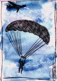 1 de març de 1912. Albert Berry salta per primer cop en paracaigudes.