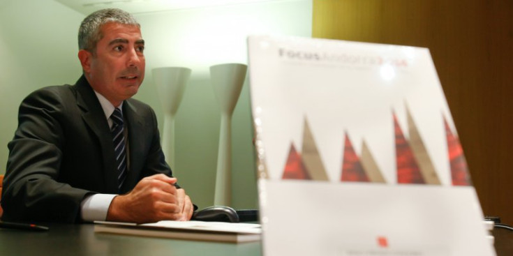 L’exconseller delegat de Banca Privada d’Andorra en una roda de premsa que va tenir lloc el 2014.