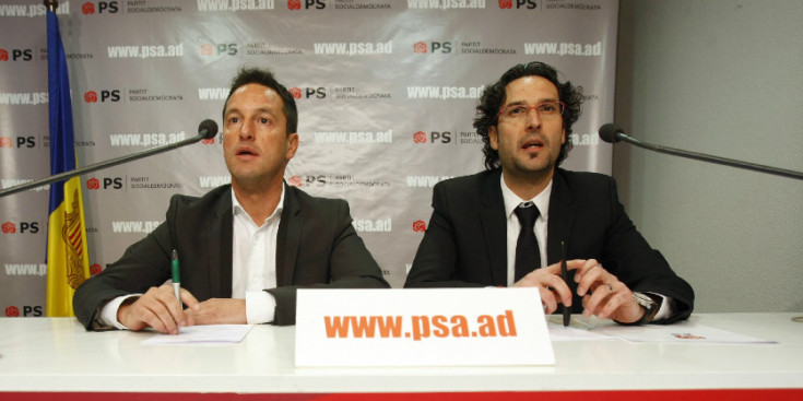 López i Cornella en una roda de premsa a la seu del PS, el gener del 2013.
