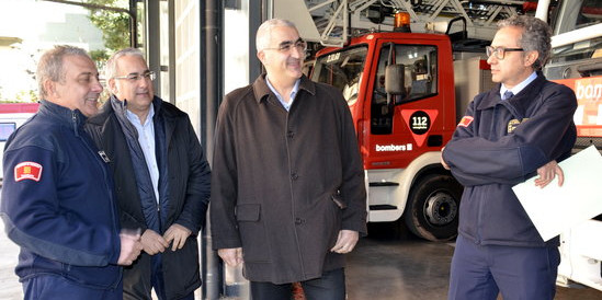 El director de Prevenció, Extinció d’Incendis i Salvaments i el cap de la Regió d’Emergències de Lleida.