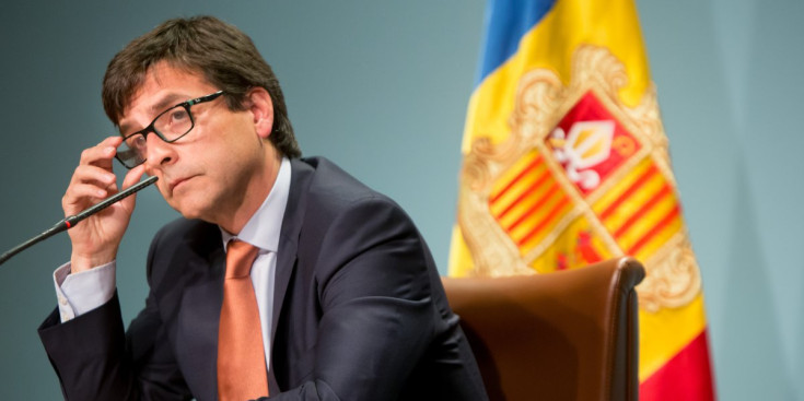 El ministre de Finances, Jordi Cinca, durant una compareixença.