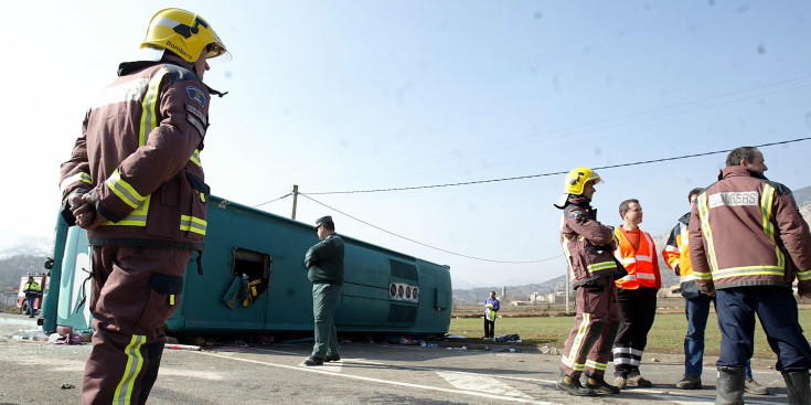Accident de circulació a Coll de Nargó d’un autocar que anava de Barcelona a Andorra, l’any 2006.