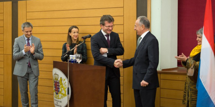 Inauguració del nou Consolat Honorari de Luxemburg a Andorra, ahir.