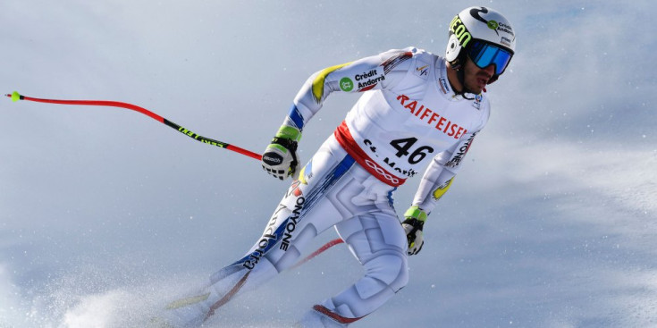 Verdú, a l’arribada després de completar la cursa d’ahir a l’estació de Saint Moritz.