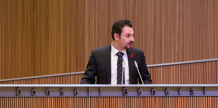 Gerard Alís, a una sessió del Consell General.