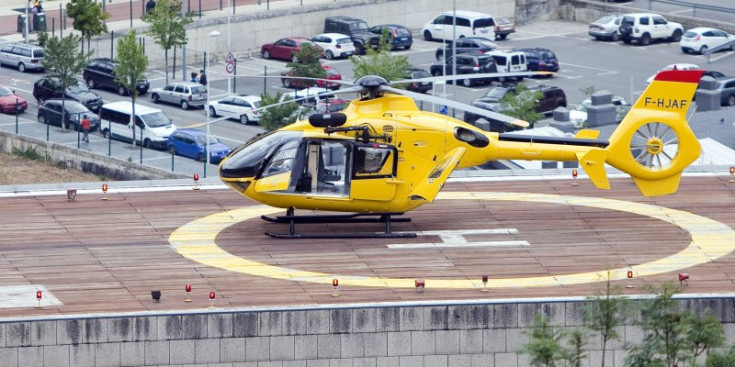 L’helicòpter del SAAS a l’Hospital de Meritxell.