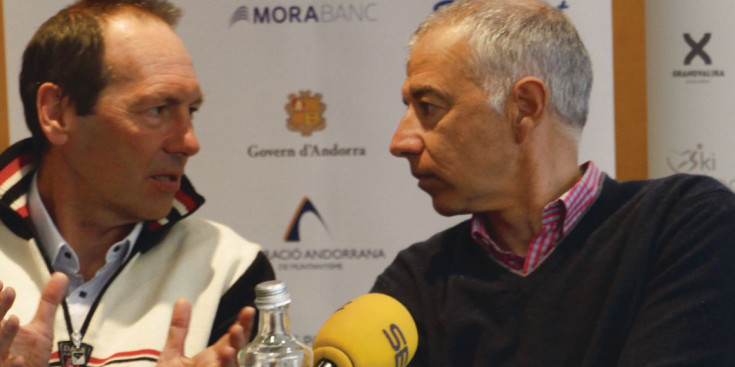 El president de la FAM i el president d’Ski Andorra, ahir.