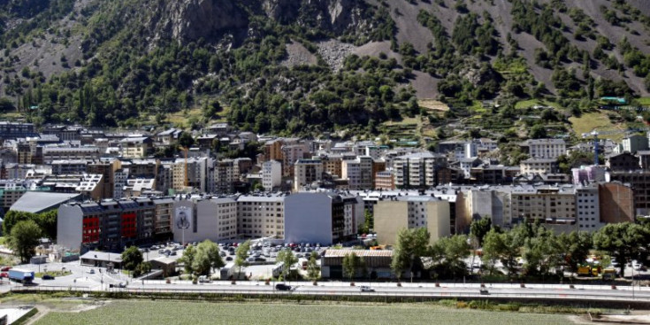 Vista panoràmica del centre d’Andorra.