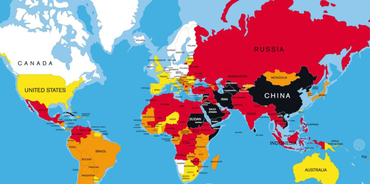 Mapa mundial de la Llibertat en Premsa.