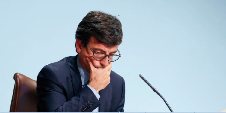 El ministre portaveu, Jordi Cinca, durant la roda de premsa posterior al Consell de Ministres d’ahir.