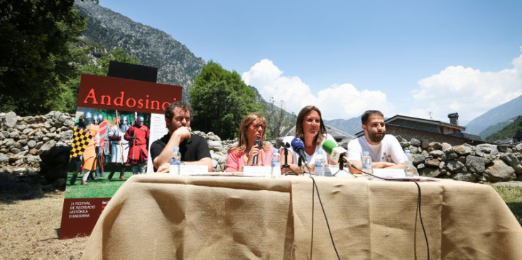 Presentació del primer festival de recreació històrica d’Andorra, ahir.