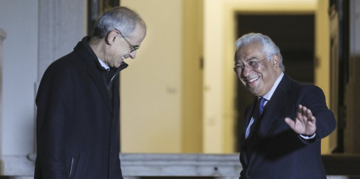 El cap de Govern, Toni Martí, i el primer ministre portugués António Costa, abans d'entrar a la reunió d'aquest divendres a Lisboa.