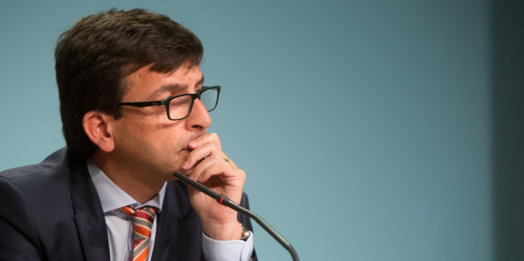 El portaveu del Govern Jordi Cinca en la roda de premsa posterior al Consell de Ministres