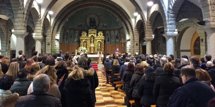 La missa funeral a l'església d'Escaldes.