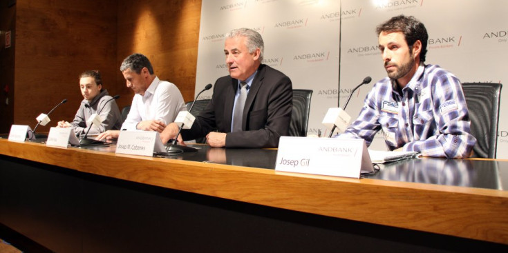 Carles Aguareles, Carles Visa, Josep M. Cabanes i Josep Gil, ahir.