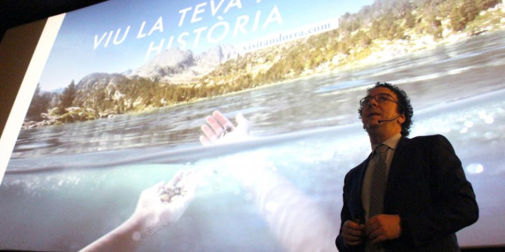 El gerent d’Andorra Turisme, Betim Budzaku en un moment de la presentació.