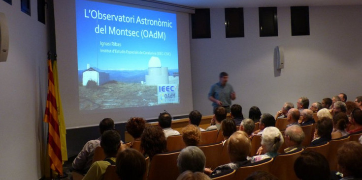 Presentació del nou audiovisual de l’epicentre a càrrec de l’astrònom Xavier Palau.