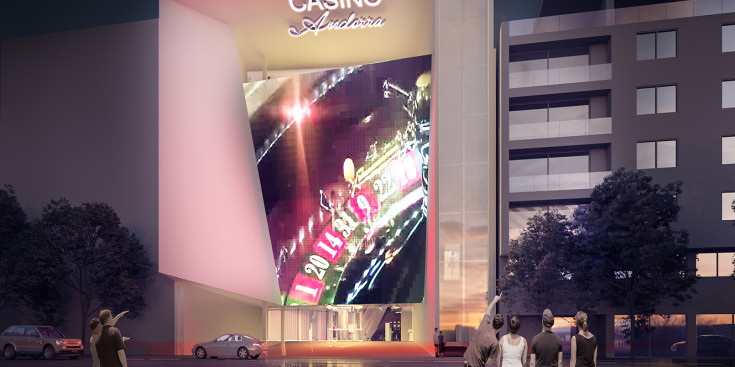 Imatge virtual de la façana del casino de Jocs SA a Prat de la Creu.