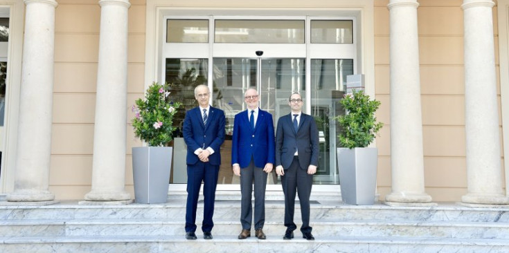 Martí; el ministre d'Estat de Mònaco, Serge Telle i el secretari d'Estat d'Afers Exteriors, Afers Polítics i de la Justícia de San Marino, Nicola Renzi.