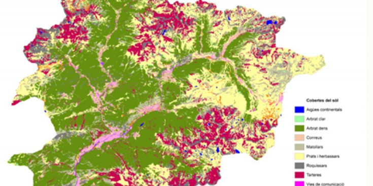 Mapa de cobertes del sòl del 2012.