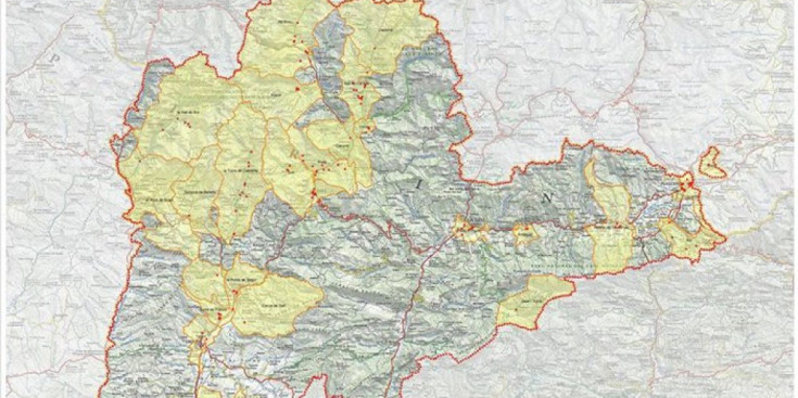 Municipis i sectors que el PDU analitzarà a la demarcació de l'Alt Pirineu.