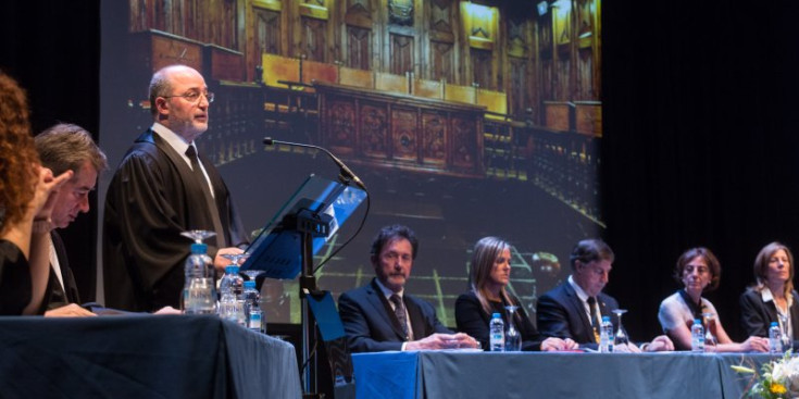 El fiscal general, Alfons Alberca, durant el discurs del nou any judicial, divendres passat.