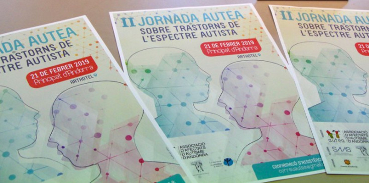 Els cartells de la 2a jornada Autea sobre trastorns de l’espectre autista.