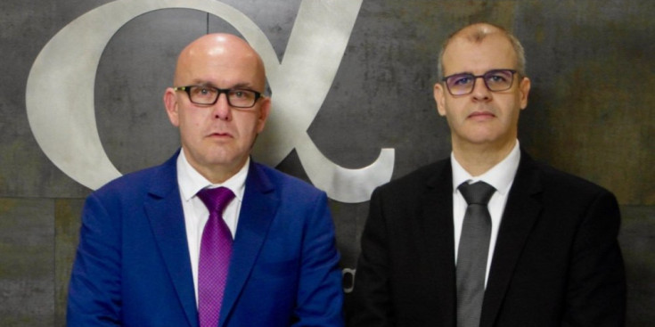 Gonzalo Boye i Josep Anton Silvestre en una imatge que van fer pública el mes de desembre passat.