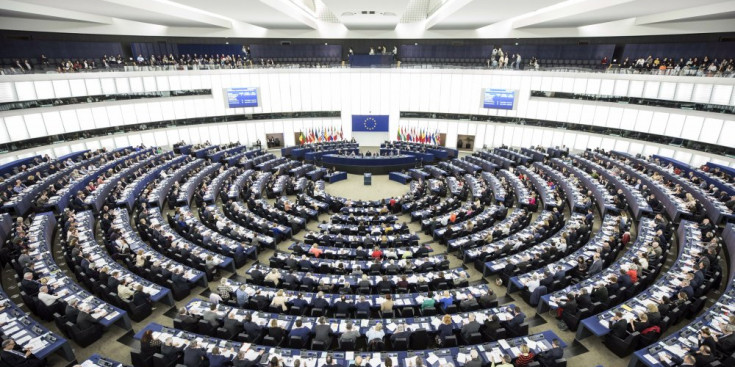 El ple del Parlament Europeu durant la votació de dimecres al migdia.