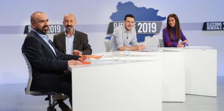 Els quatre candidats de la candidatura territorial d'Ordino.