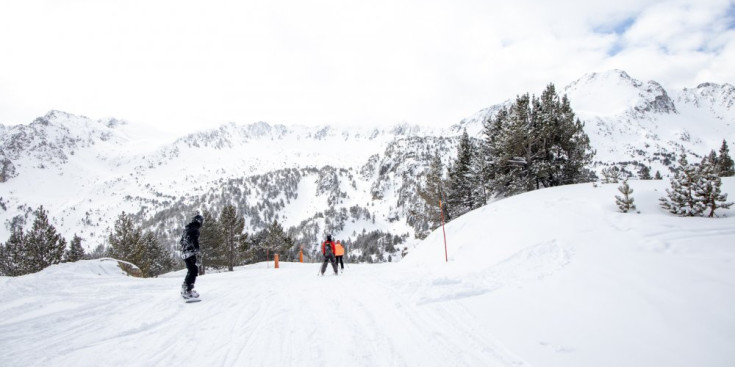 Esquiadors a Grandvalira, ahir.