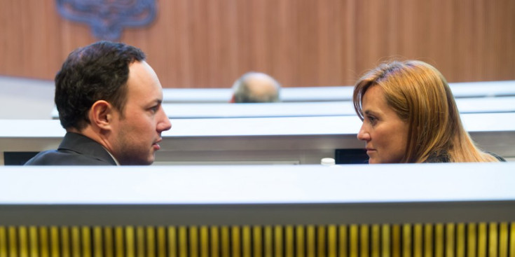 Xavier Espot i Olga Gelabert, en una sessió al Consell General.