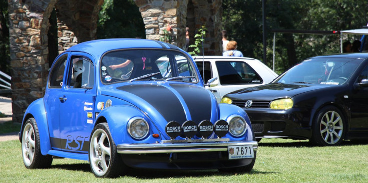 Cotxe exposat a la setena trobada d’estiu del Club VW d’Andorra.