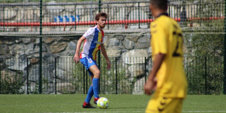El recent fitxat Rai Marchán debutant amb la samarreta de l’FC Andorra, ahir.