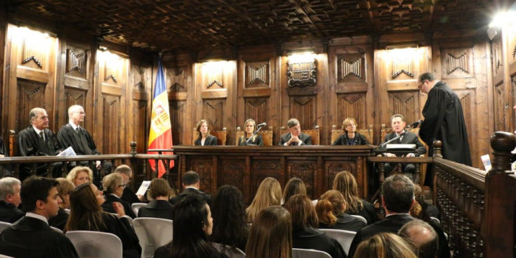El fiscal general, Alfons Alberca, durant el seu discurs en el marc de l’obertura de l’any judicial.