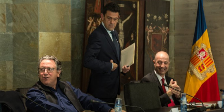 El conseller de la minoria, Enric Dolsa, i el cònsol major, Josep Àngel Mortés