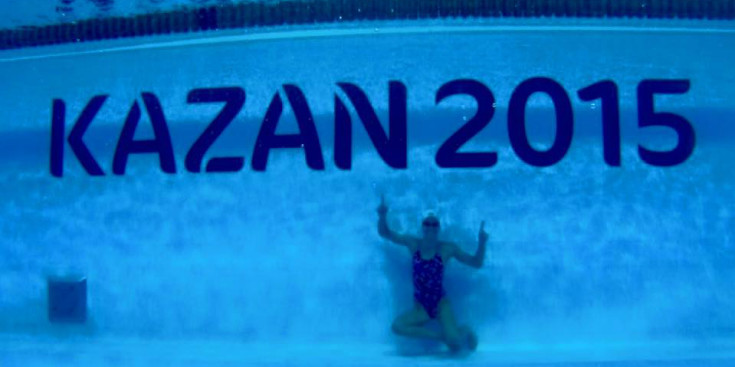 Ramírez sota l’aigua a la piscina del Kazan Arena Stadium on ahir va establir un nou rècord d’Andorra.