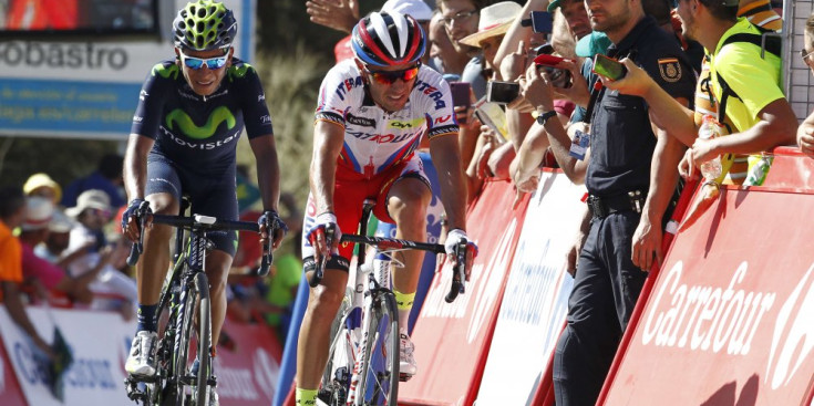 Quintana i Purito creuen la meta en la segona etapa.