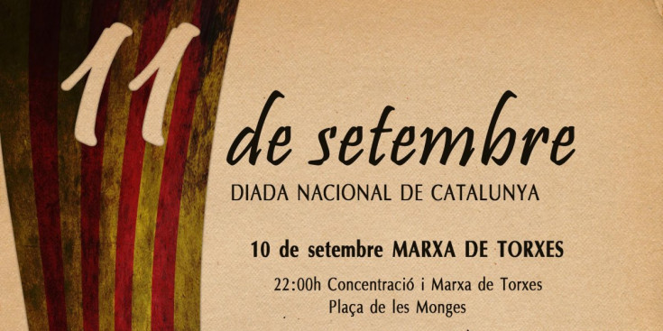 Cartell on s’informa dels diferents actes que la Seu d’Urgell ha organitzat per la Diada de Catalunya.