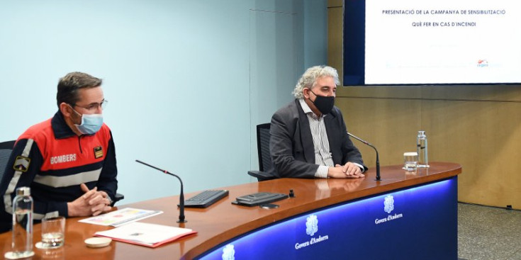 Jordi Farré i Jordi Galobardas en la presentació conjunta d’ahir.