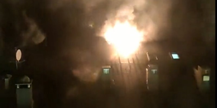 Captura extreta d’un vídeo que mostra l’incendi al Pas de la Casa