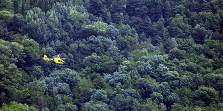 Un helicòpter, prop d'Andorra la Vella.