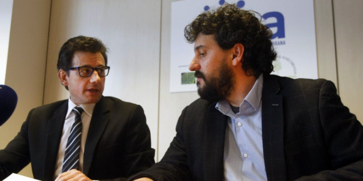 Altimir, durant una roda de premsa a la seu de la Confederació Empresarial Andorrana.