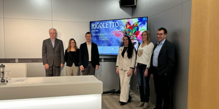Roda de premsa de presentació del concert benèfic de l’òpera ‘Rigoletto’ en benefici d’Unicef.
