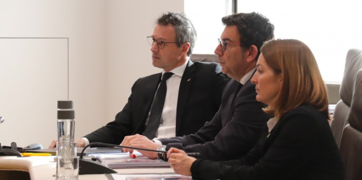Els consellers de Demòcrates al Comú d’Andorra la Vella, David Astrié, Miquel Canturri i Rosa Maria Sabaté.
