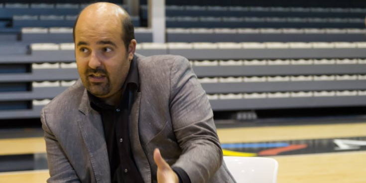 El president del BC MoraBanc Gorka Aixàs, al Poliesportiu d’Andorra.