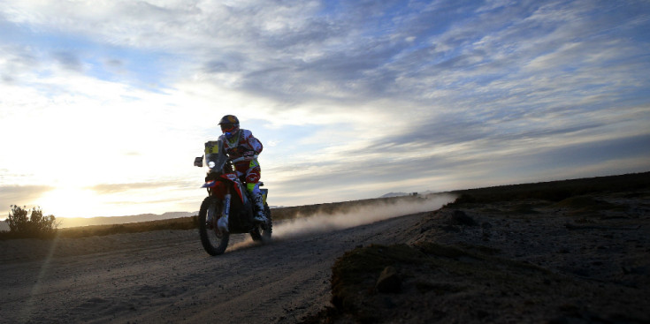 Barreda, ahir en els inicis de la sisena etapa amb sortida i arribada a Uyuni.
