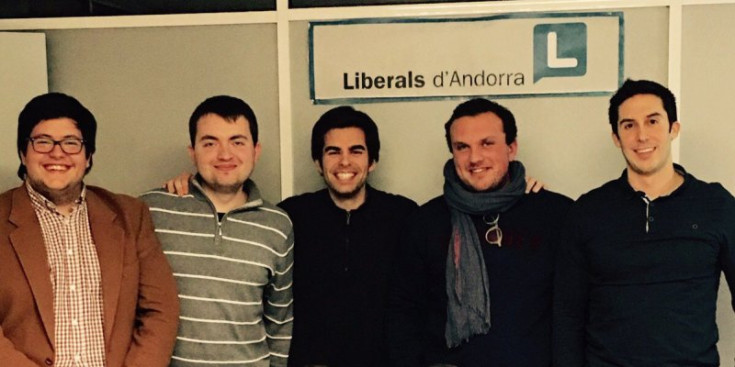 Membres de la junta dels Joves Liberals d’Andorra (JLA), el dia 7